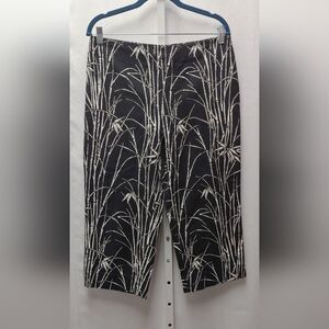TALBOTS Bamboo Print Crop Pants Cotton Blend Sz 12P